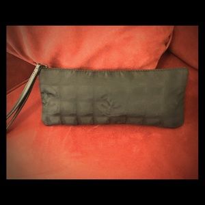 Authentic Chanel Travel line black wristlet
